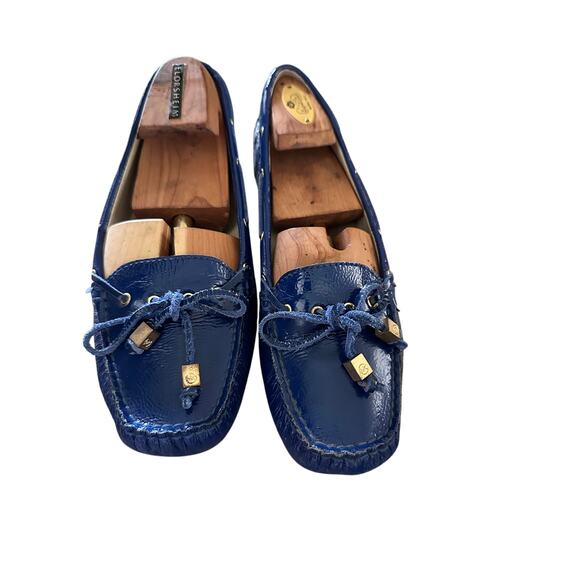 MICHAEL Michael Kors Women's Blue Leather Loafer Flats Size 8.5 - Picture 1 of 7